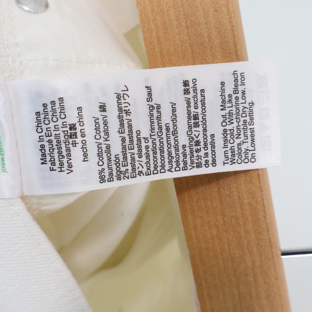 J.Crew High Rise Kickout Jean White Denim Size 24 NWT - Picture 9 of 9